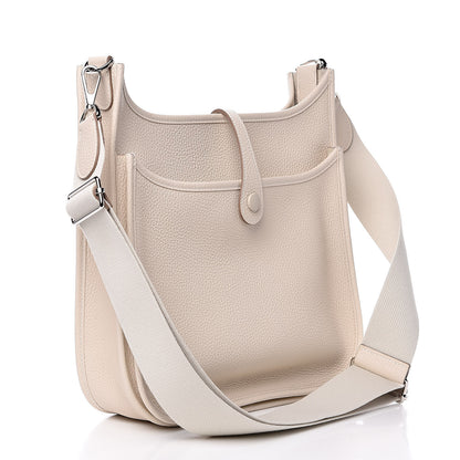 Hermes Taurillon Clemence Evelyne III PM Craie 3 of 11