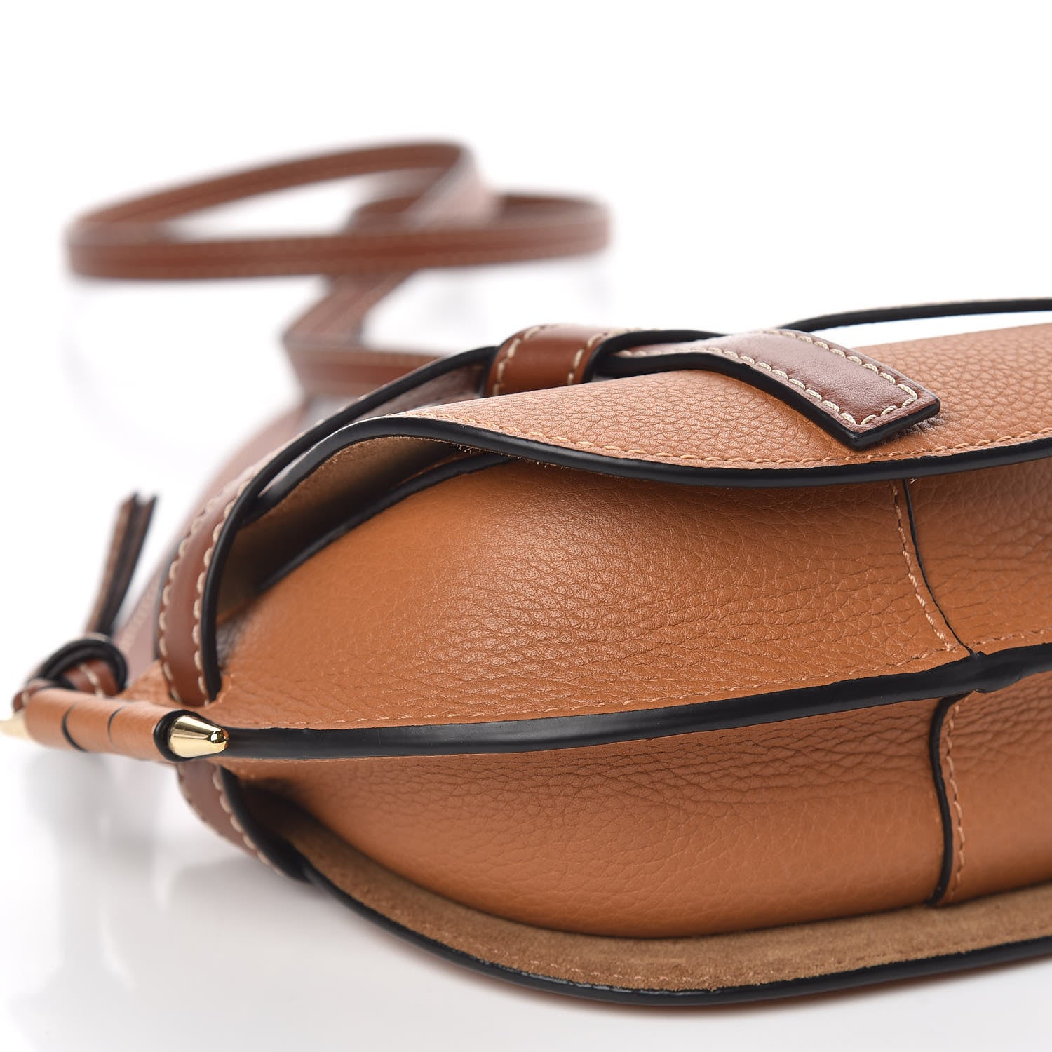 Loewe Grained Calfskin Mini Gate Crossbody Bag Caramel Pecan 6 of 10