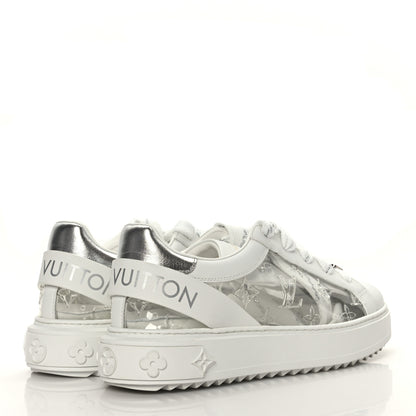 Louis Vuitton Monogram PVC Time Out Sneakers 38 Silver 4 of 8