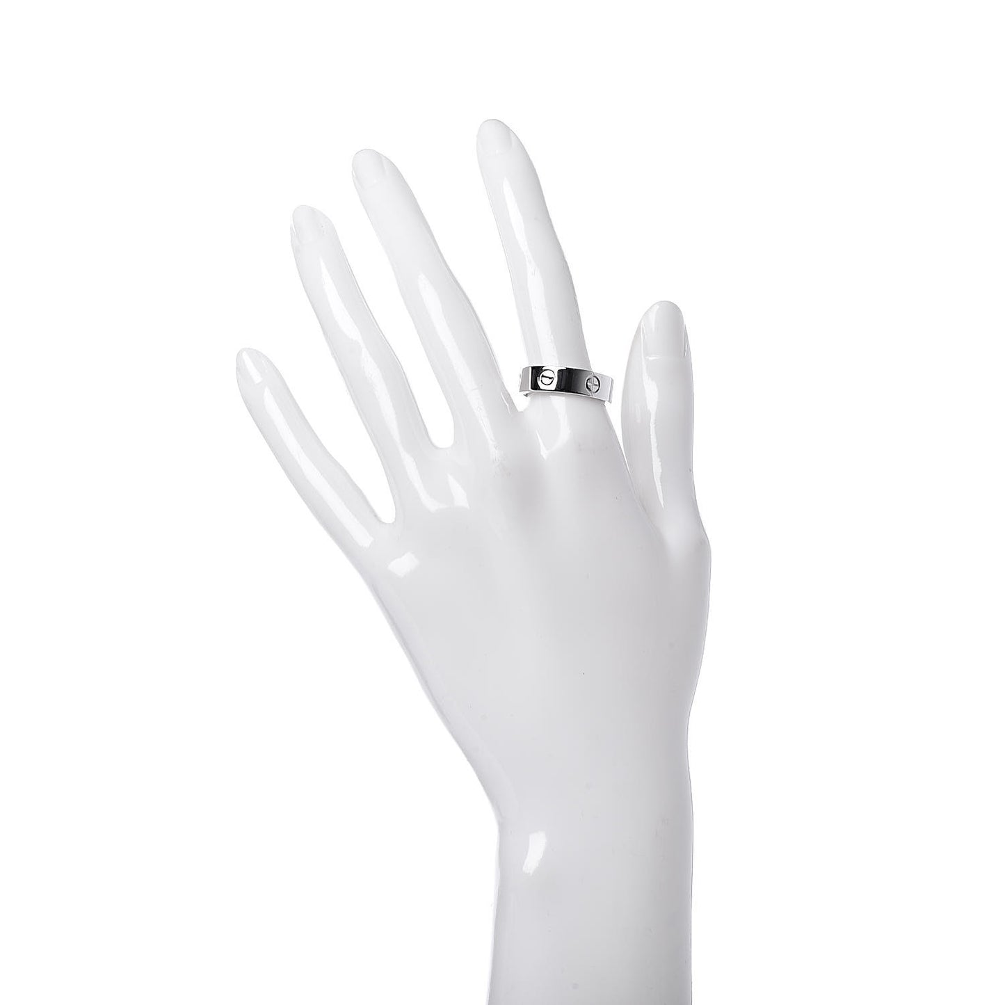 18K White Gold 5.5mm LOVE Ring 58 8.25