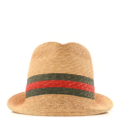 Gucci Abaca Straw Web Fedora Hat S 3 of 11