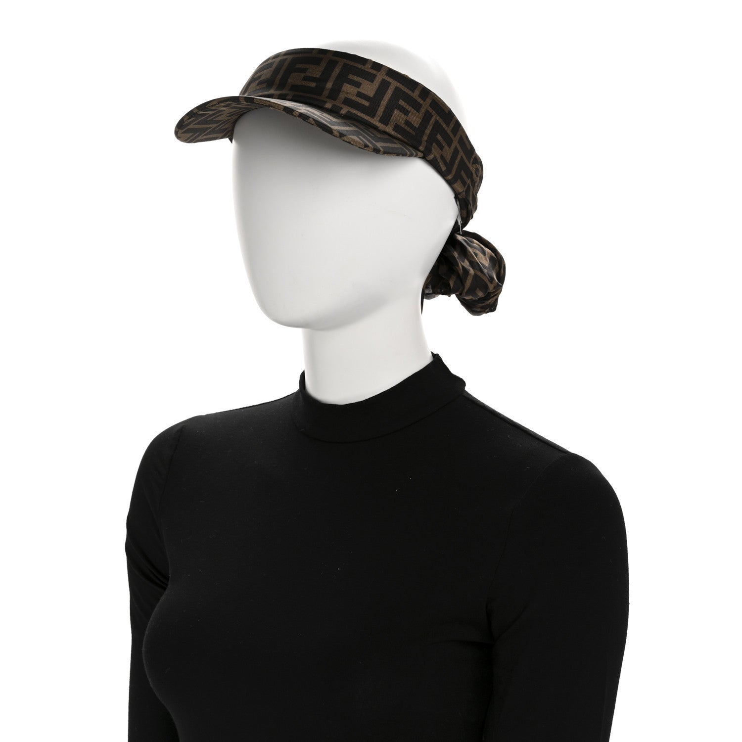 Fendi Silk FF Logo Visor Tobacco 2 of 9