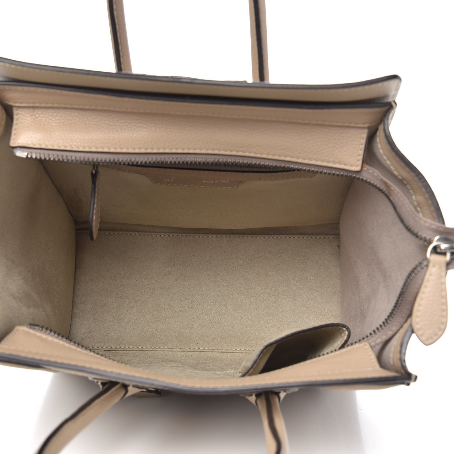 Drummed Calfskin Micro Luggage Dune