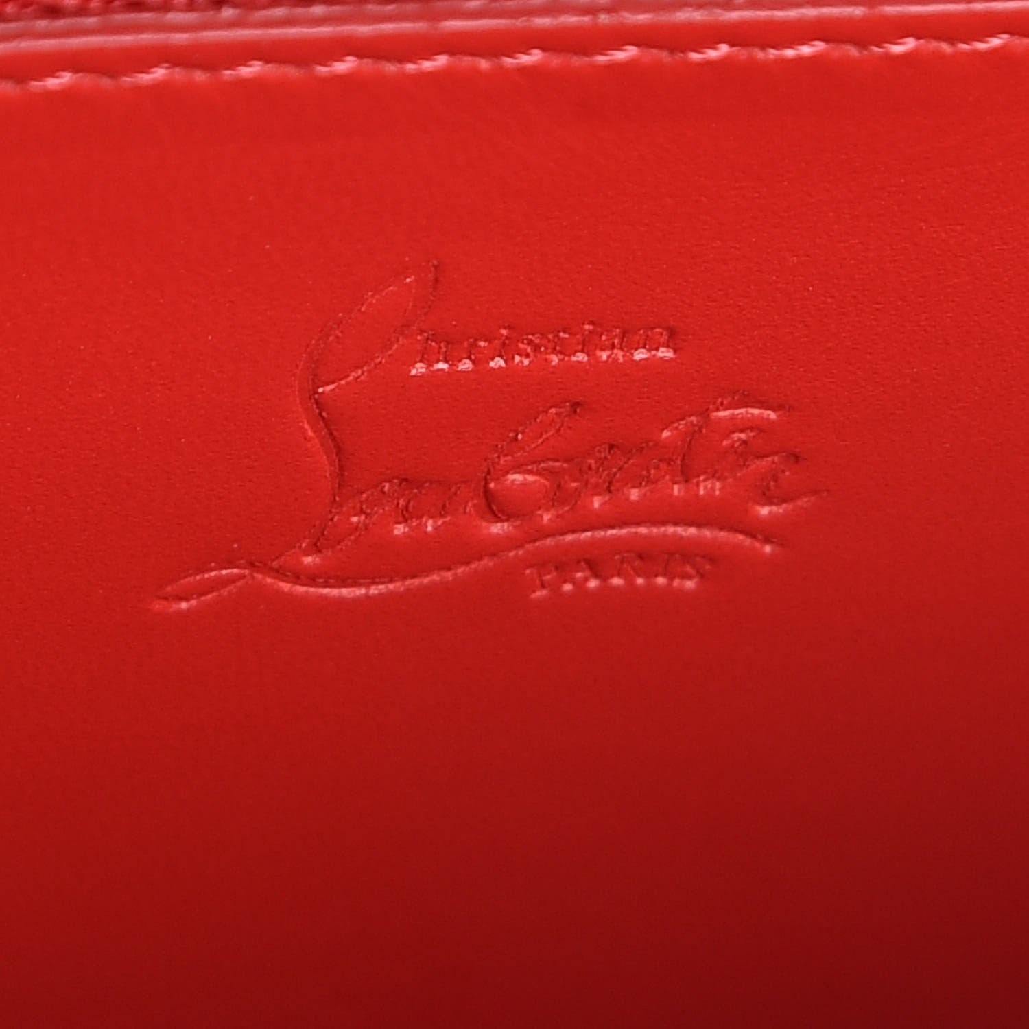 Christian Louboutin Calfskin Ecusson Panettone Zip Around Wallet Poivre Vert 6 of 8