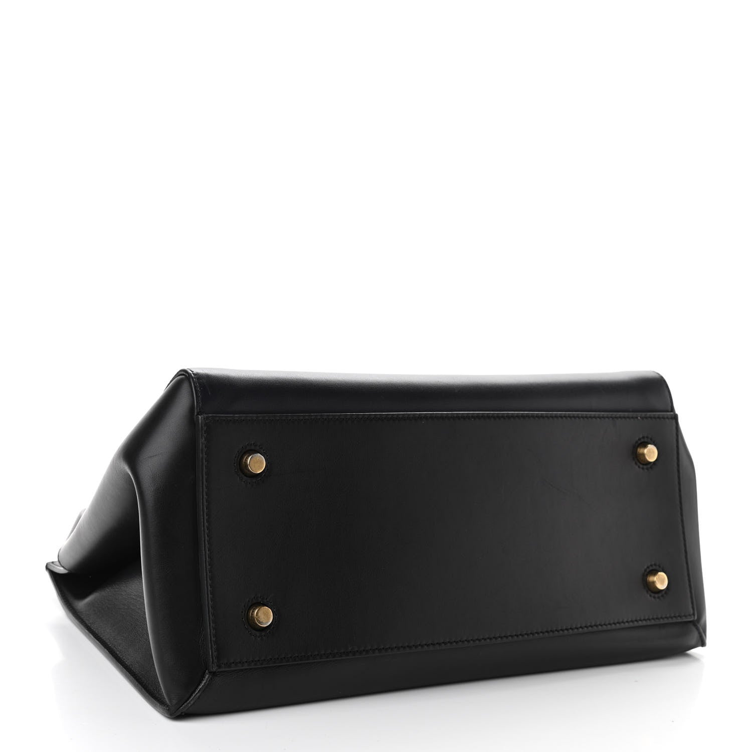 Celine Supple Calfskin Large Edge Shoulder Bag Navy Black 4 of 9