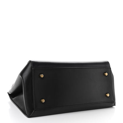 Celine Supple Calfskin Large Edge Shoulder Bag Navy Black 4 of 9