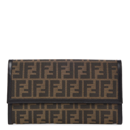 Fendi Zucca Travel Clutch Tobacco 1 of 11