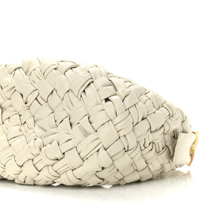 Bottega Veneta Paper Calfskin Intrecciato Banana Hobo Plaster 9 of 10