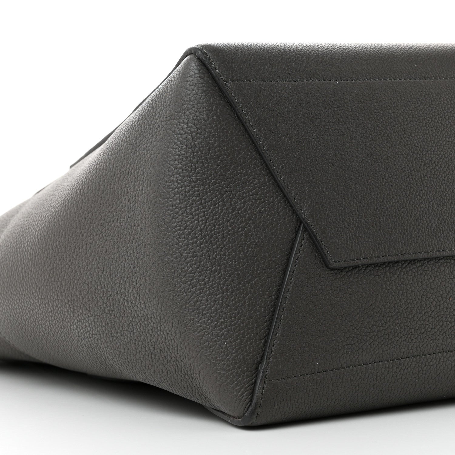 Celine Soft Grained Calfskin Sangle Bucket Bag Kohl 9 of 10