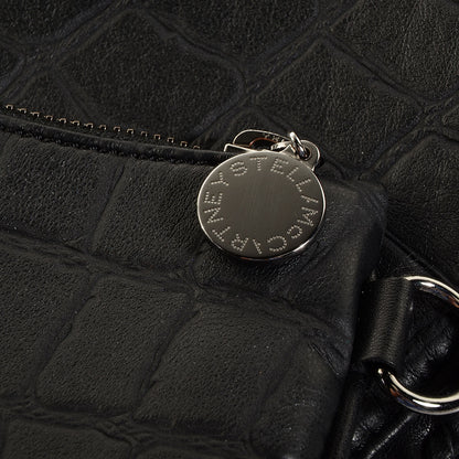 Stella McCartney Embossed Croc Faux Leather Large Falabella Black 8 of 13