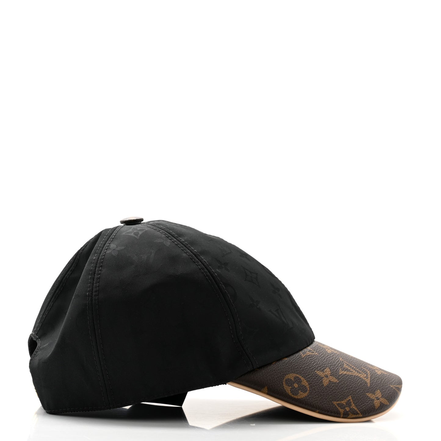 Polyester Silk Monogram LV Get Ready Cap L Black
