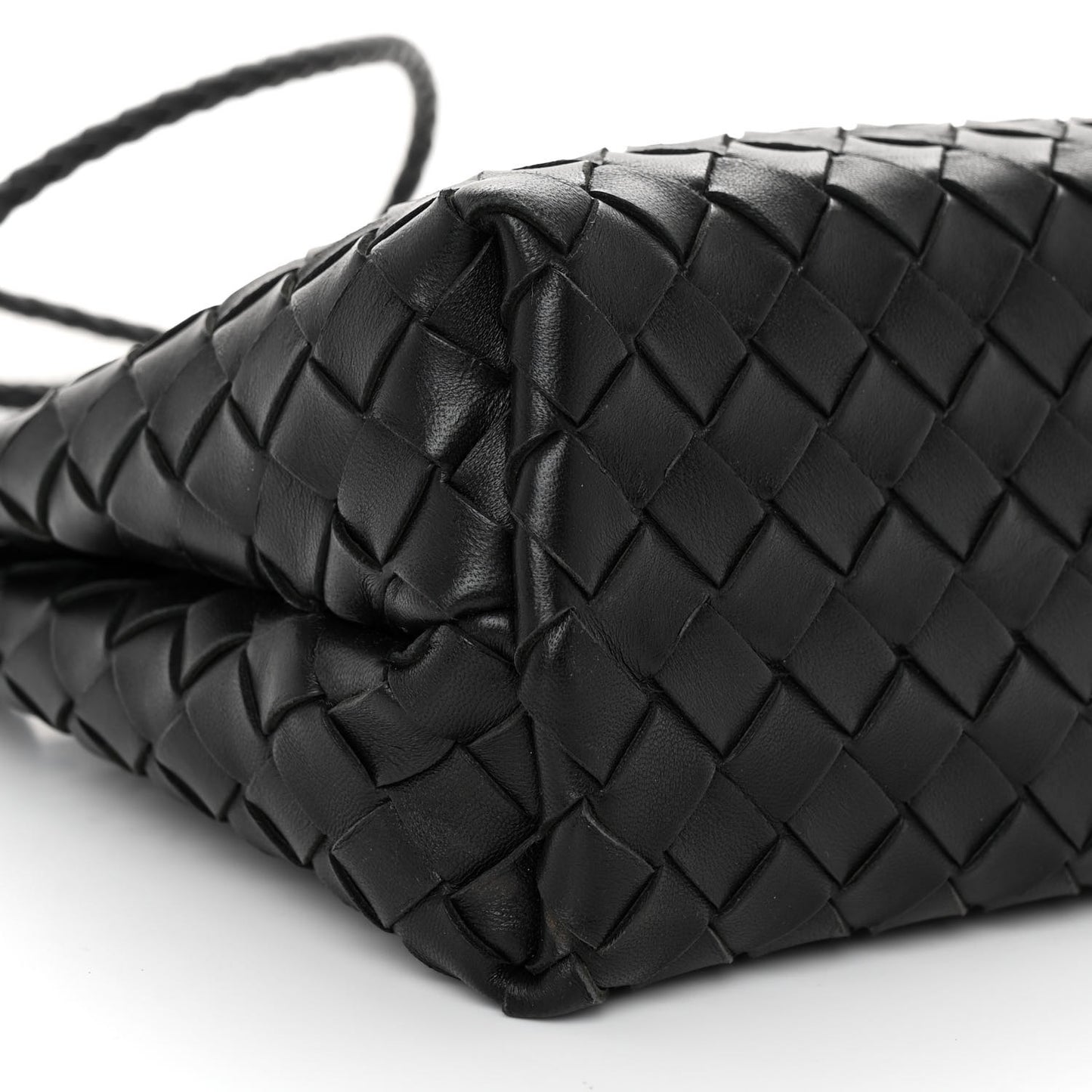 Nappa Intrecciato Small Andiamo Shoulder Bag Black
