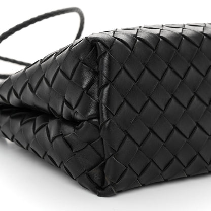 Bottega Veneta Nappa Intrecciato Small Andiamo Shoulder Bag Black 9 of 10