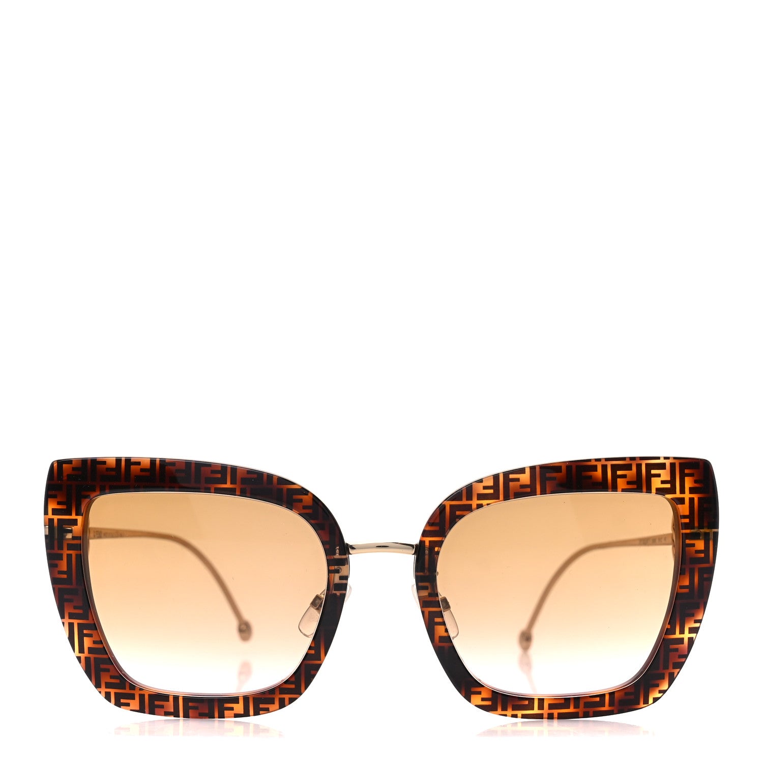 Fendi Acetate Metal F is Fendi FF Square Cat Eye Sunglasses FF 0424/F/S Havana 2 of 7