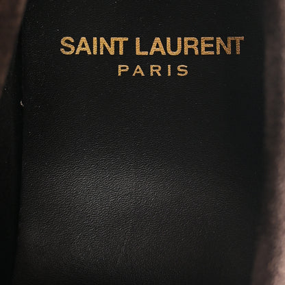 Saint Laurent Suede Le Loafer 15 Penny Slippers 36.5 Dark Chocolate 7 of 11