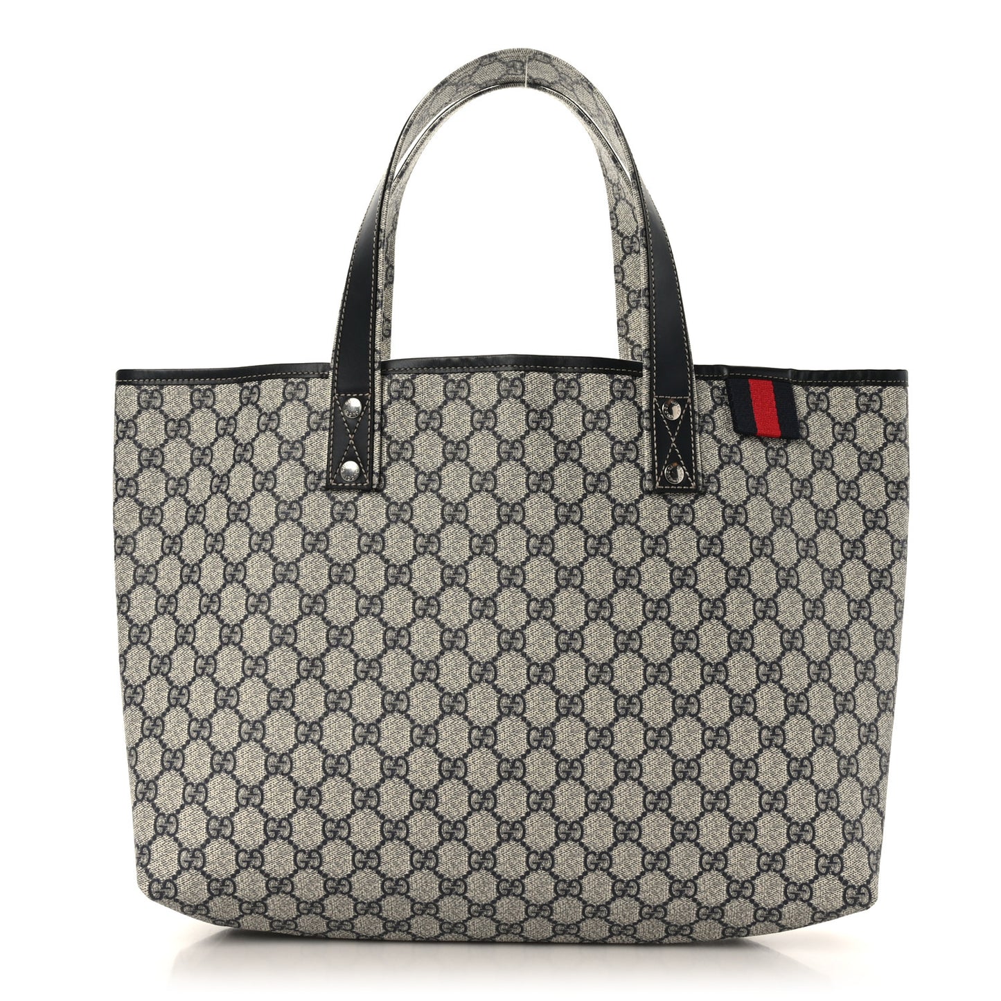 GG Plus Monogram Medium Signature Web Loop Tote Navy