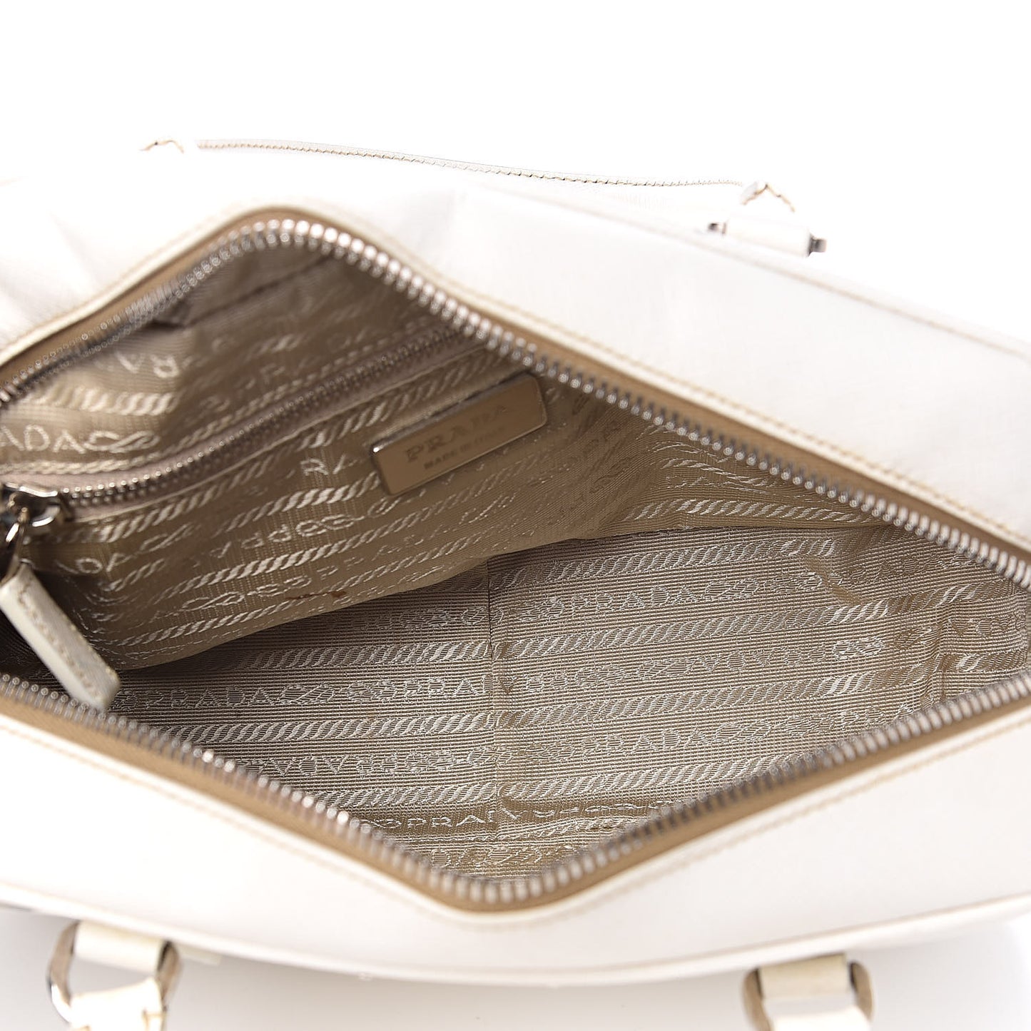 Saffiano Lux Small Tote Bianco