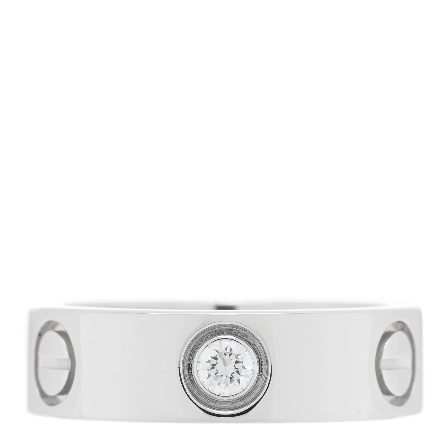 Platinum 1 Diamond 5.5mm LOVE Ring 50 5.25