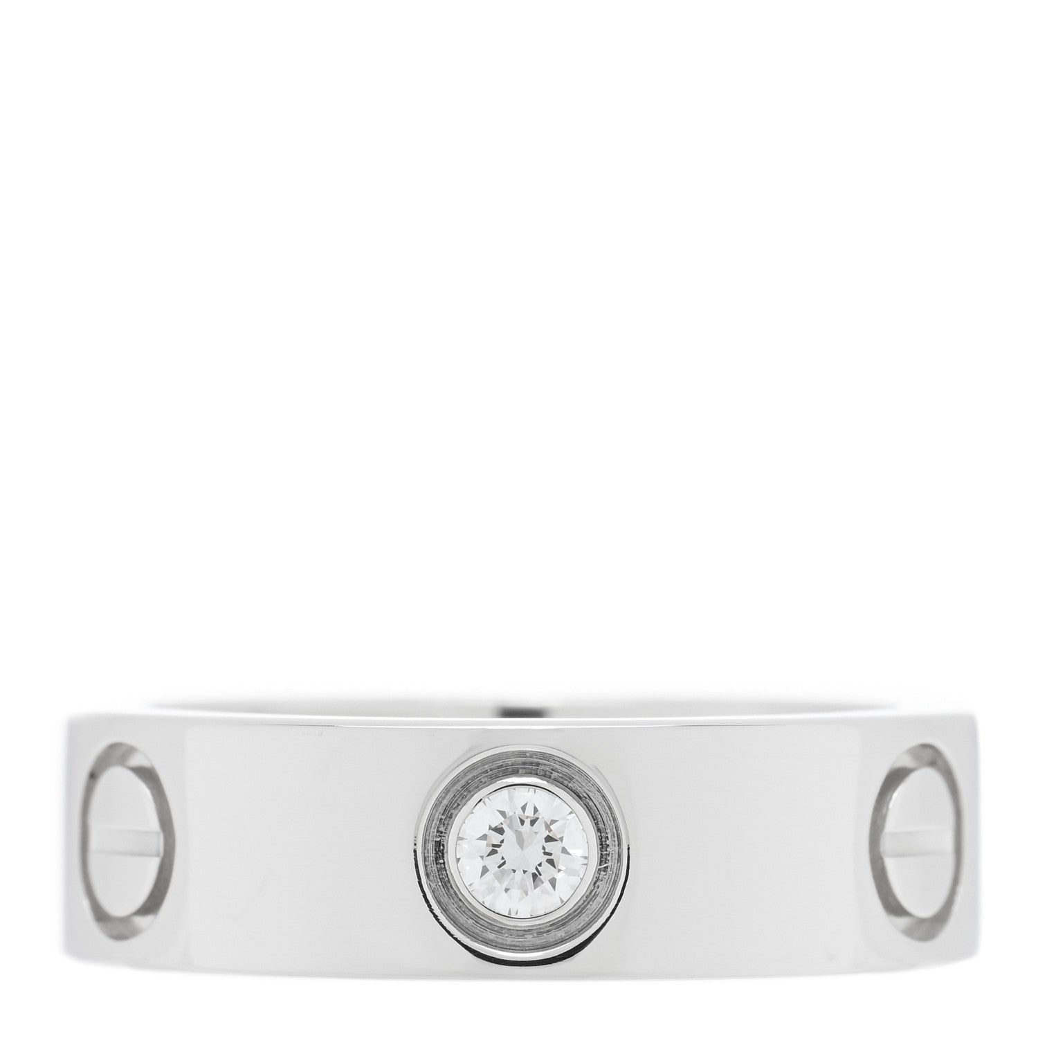 Cartier Platinum 1 Diamond 5.5mm LOVE Ring 50 5.25 1 of 4
