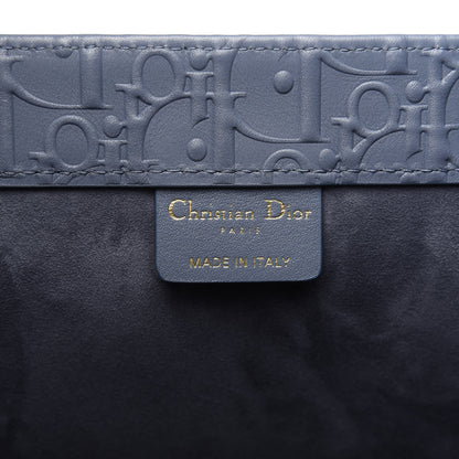 Christian Dior Oblique Calfskin Embossed Book Tote Denim Blue 8 of 10