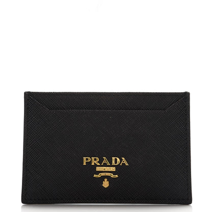Prada Saffiano Metal Card Case Black 1 of 7