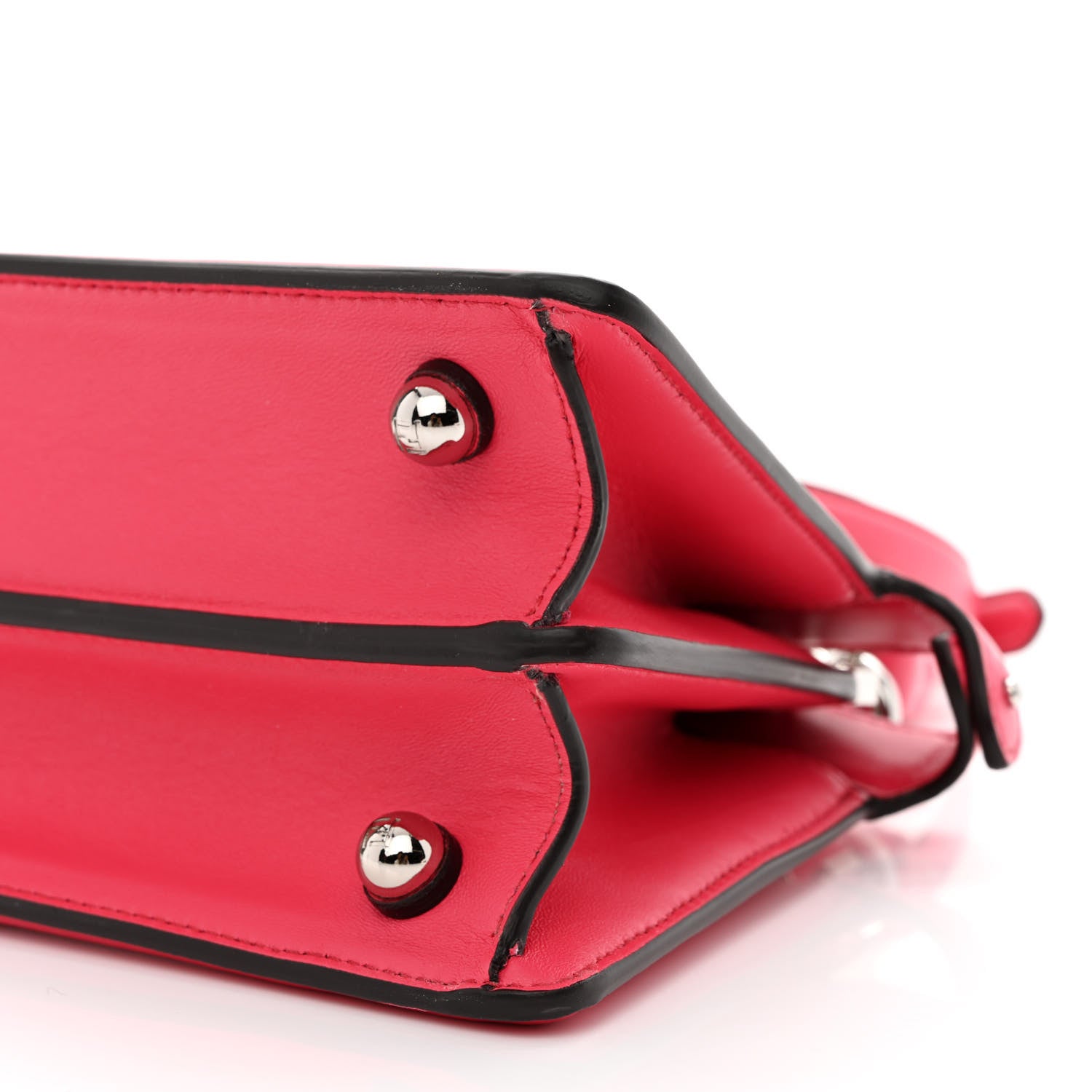 Fendi Shiny Nappa Petite Peekaboo I SEE U Satchel Lampone 11 of 12