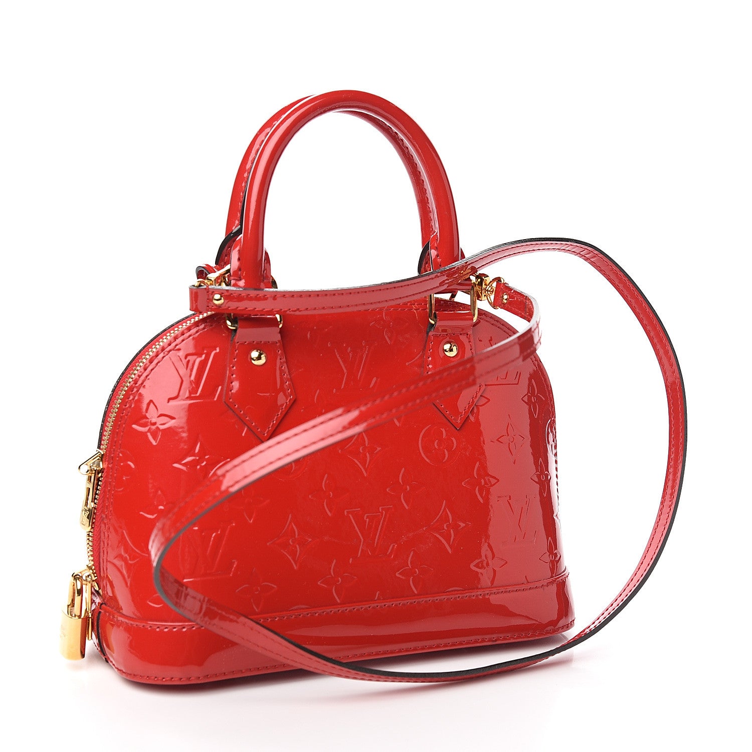 Louis Vuitton Vernis Alma BB Cherry 2 of 9