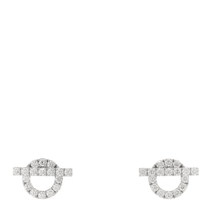 Hermes 18K White Gold Diamond Finesse Earrings 1 of 5