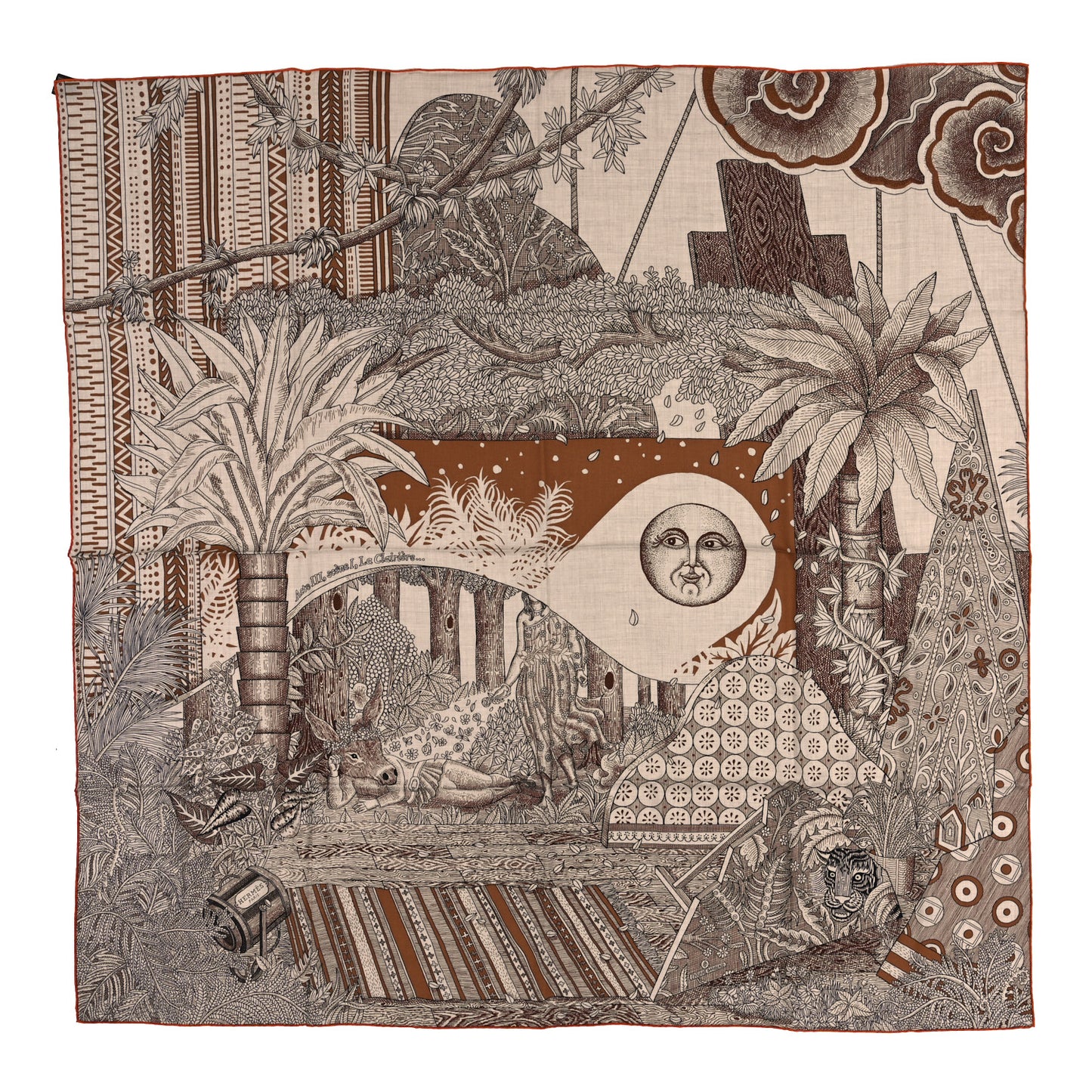Cashmere Silk Acte III Scene I La Clairiere Shawl 140 Naturel