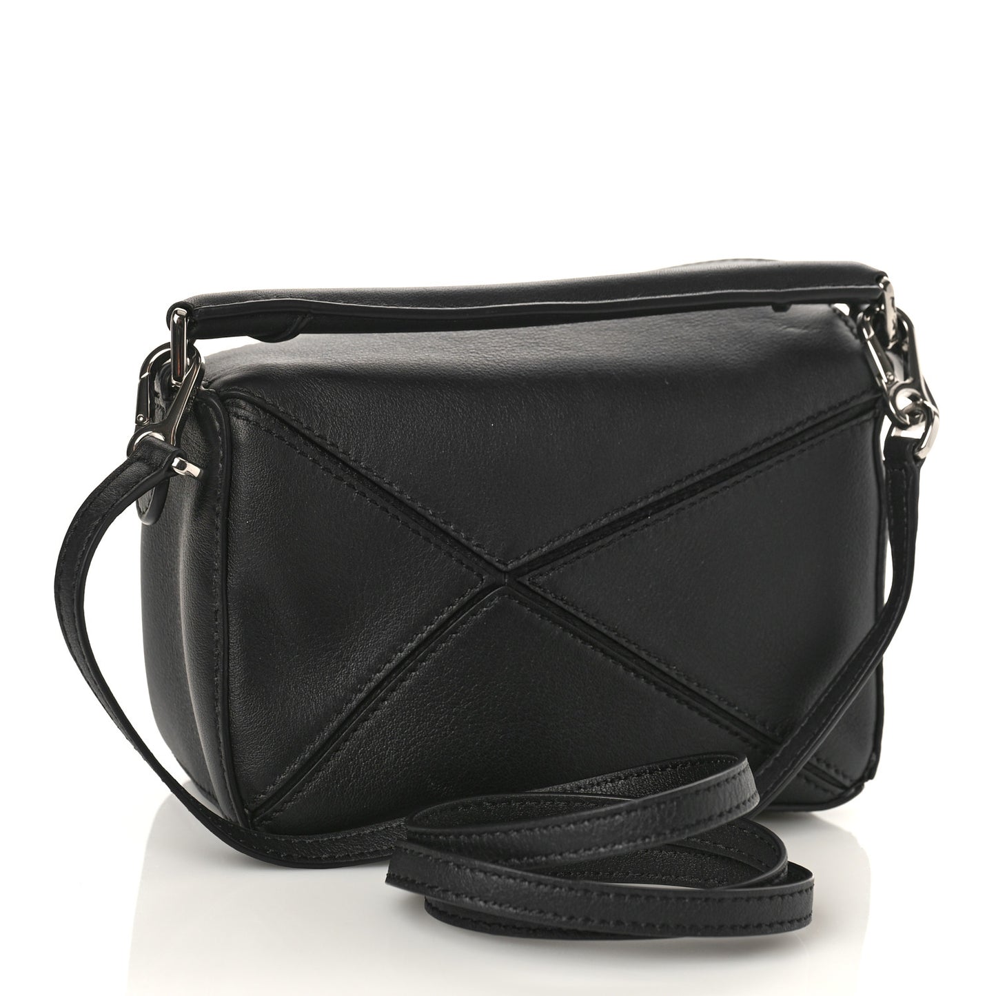 Calfskin Mini Puzzle Bag Black