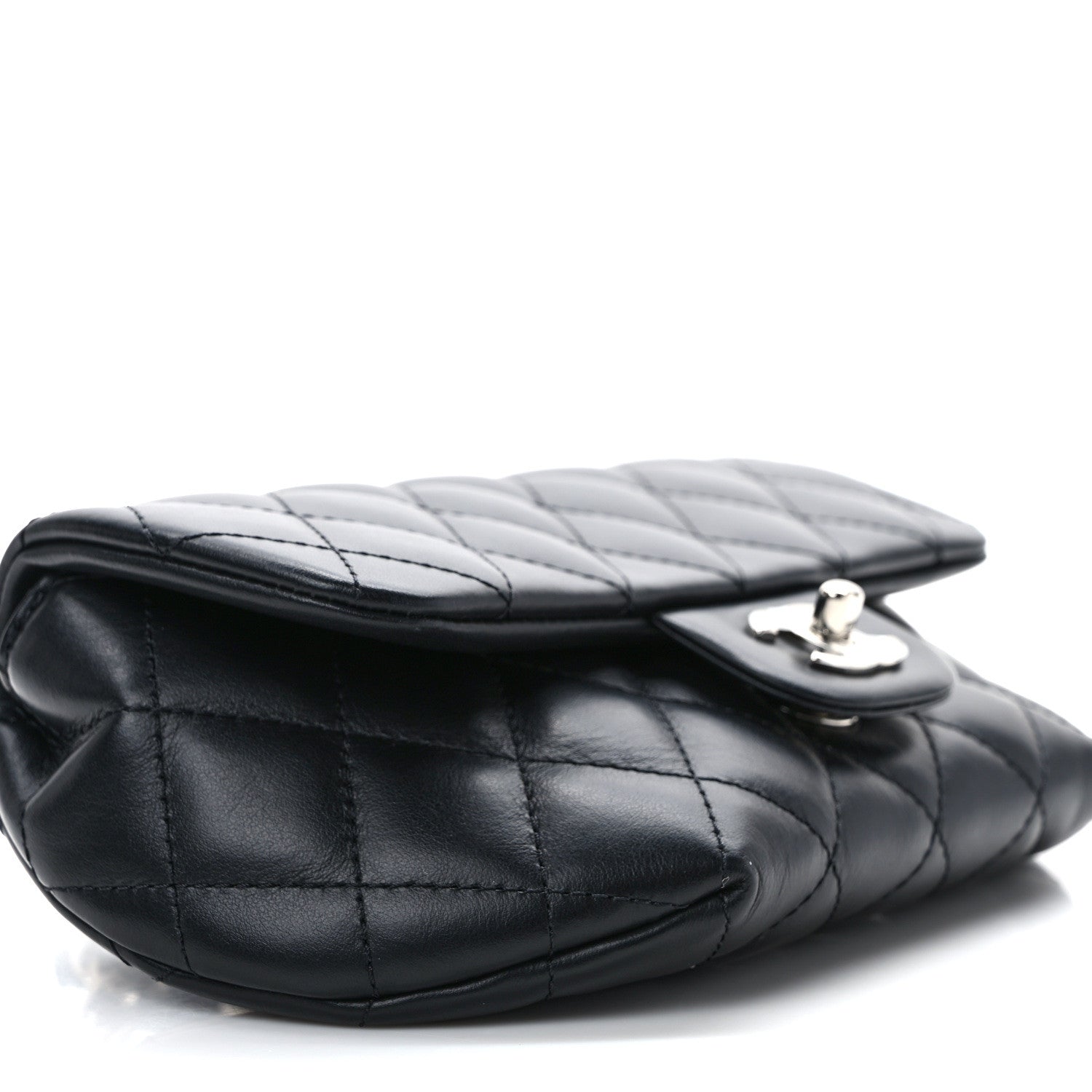 Chanel Calfskin Quilted CC Uniform Flap Belt Bag Black 8 of 10