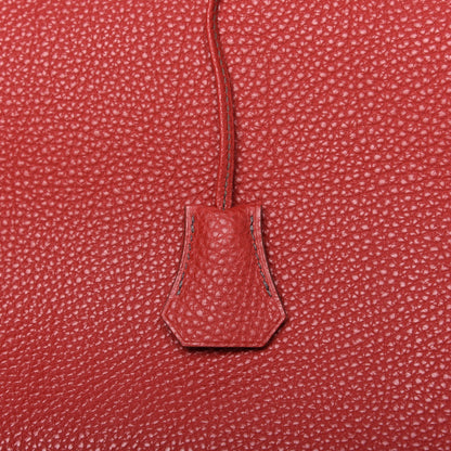 Hermes Togo Bi Color Horseshoe Birkin 35 Rouge Garance Chocolate 31 of 33