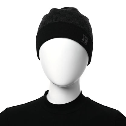 Louis Vuitton Wool Bonnet Petit Damier Graphite Beanie Hat 2 of 6