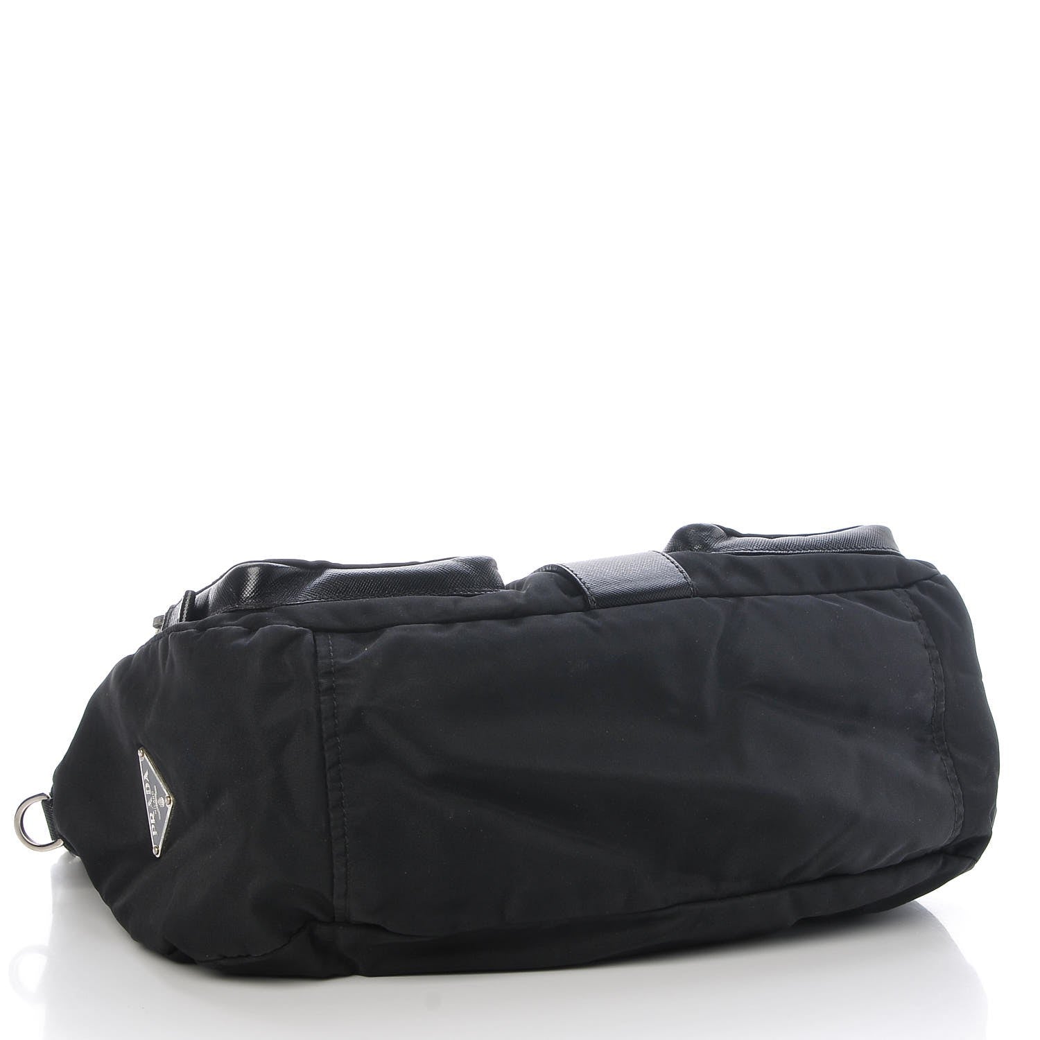 Prada Nylon Vela Front Pocket Messenger Bag Black 4 of 7