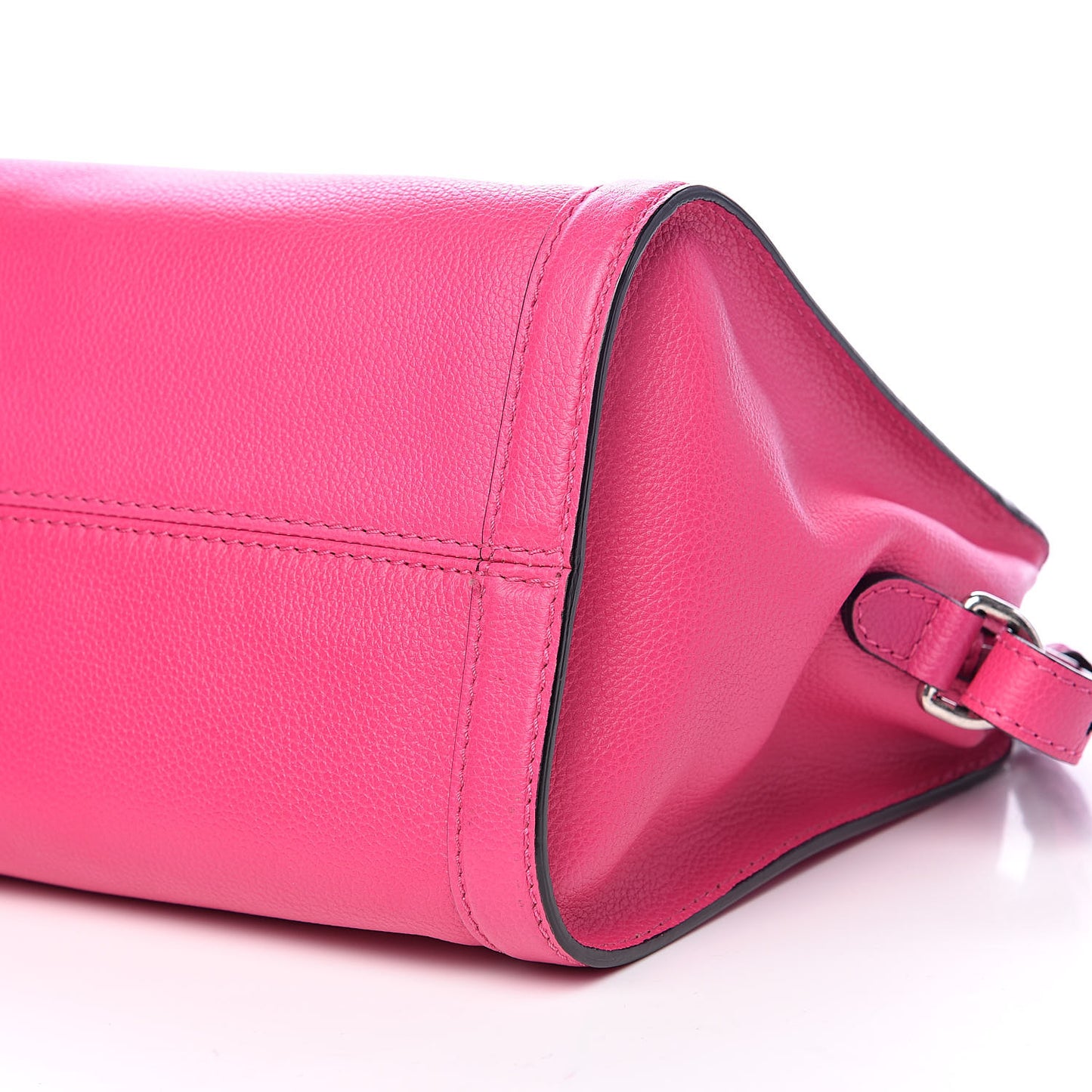 Pebbled Calfskin Small Skull Padlock Zip Around Tote Bouganville