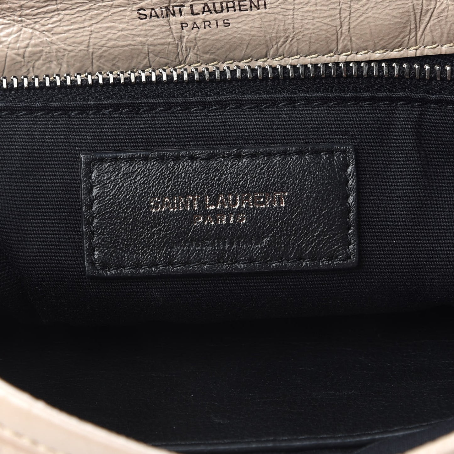 Crinkled Calfskin Matelasse Monogram Medium Niki Chain Satchel Light Taupe