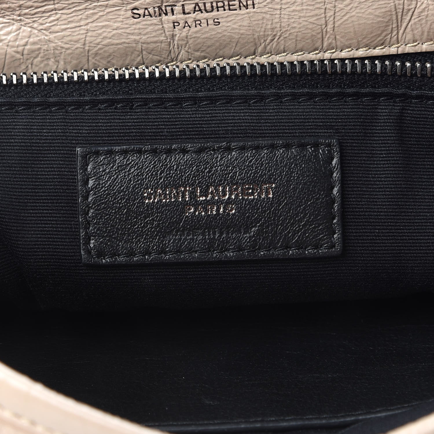 Saint Laurent Crinkled Calfskin Matelasse Monogram Medium Niki Chain Satchel Light Taupe 6 of 9