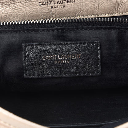 Saint Laurent Crinkled Calfskin Matelasse Monogram Medium Niki Chain Satchel Light Taupe 6 of 9