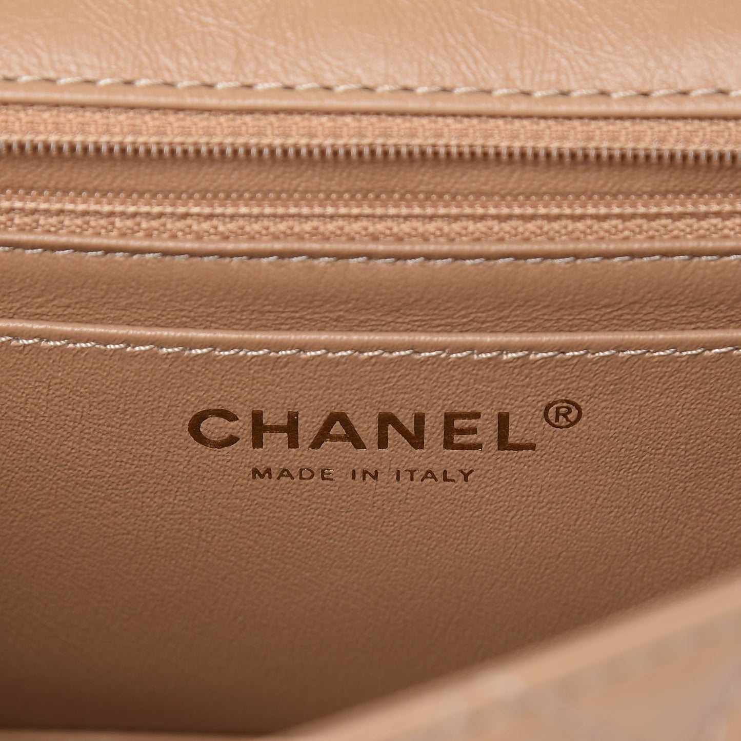 Aged Calfskin Quilted 2.55 Reissue Mini Flap Beige