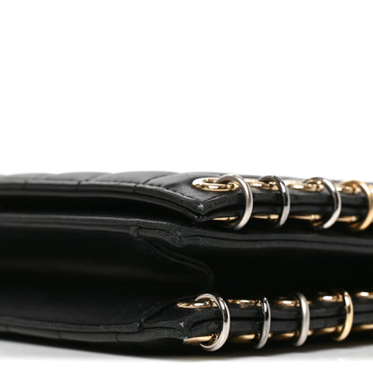 Chanel Lambskin Chocolate Bar Piercing CC Studded Small Chain Flap Bag Black 9 of 9