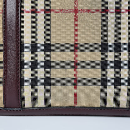 Burberry Horseferry Check Small Orchard Bowling Bag Honey Deep Claret 12 of 13