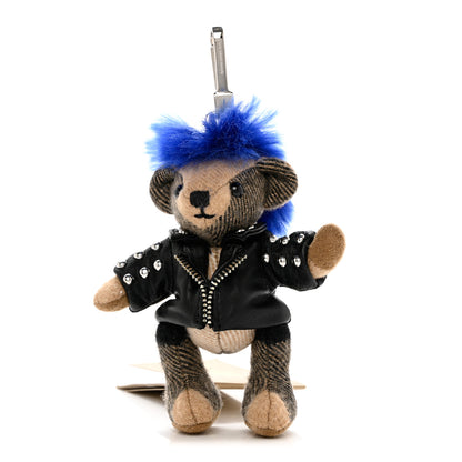 Burberry Cashmere Thomas Punk Teddy Bear Keychain Charm Camel 1 of 5