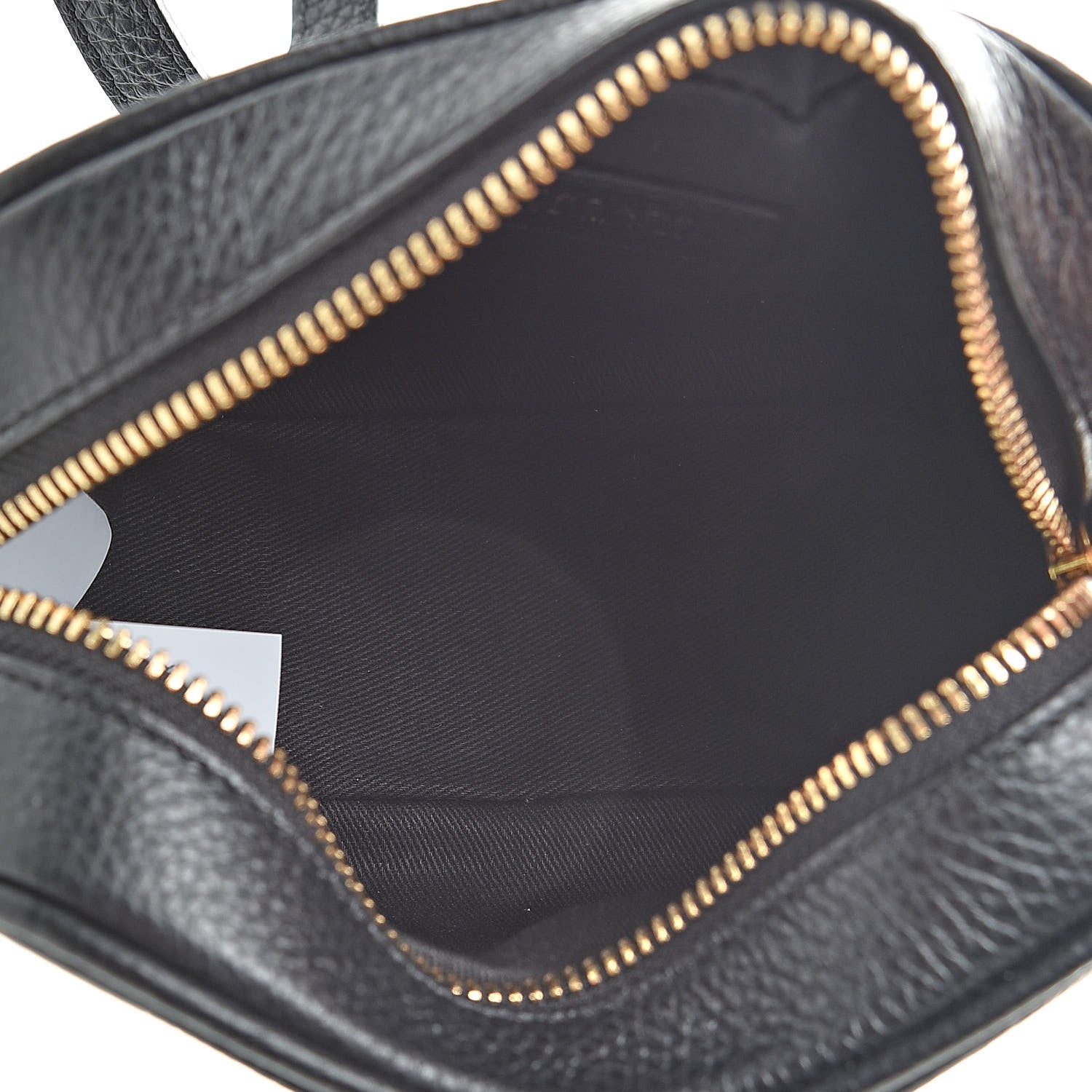Versace Grained Calfskin 90's Logo Camera Bag Black 5 of 10