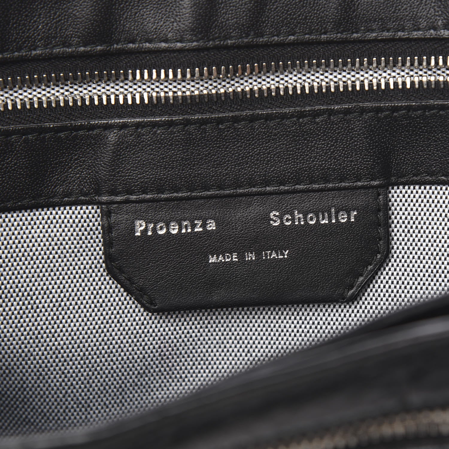 Proenza Schouler Calfskin Crocodile Embossed Medium PS1 Satchel Black 5 of 12