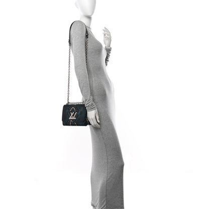 Louis Vuitton Snakeskin Twist Shoulder Bag PM Blue Multicolor 2 of 11