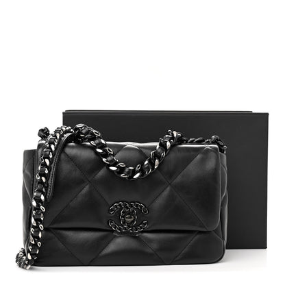 Chanel Lambskin Quilted Medium Chanel 19 Flap So Black 11 of 11