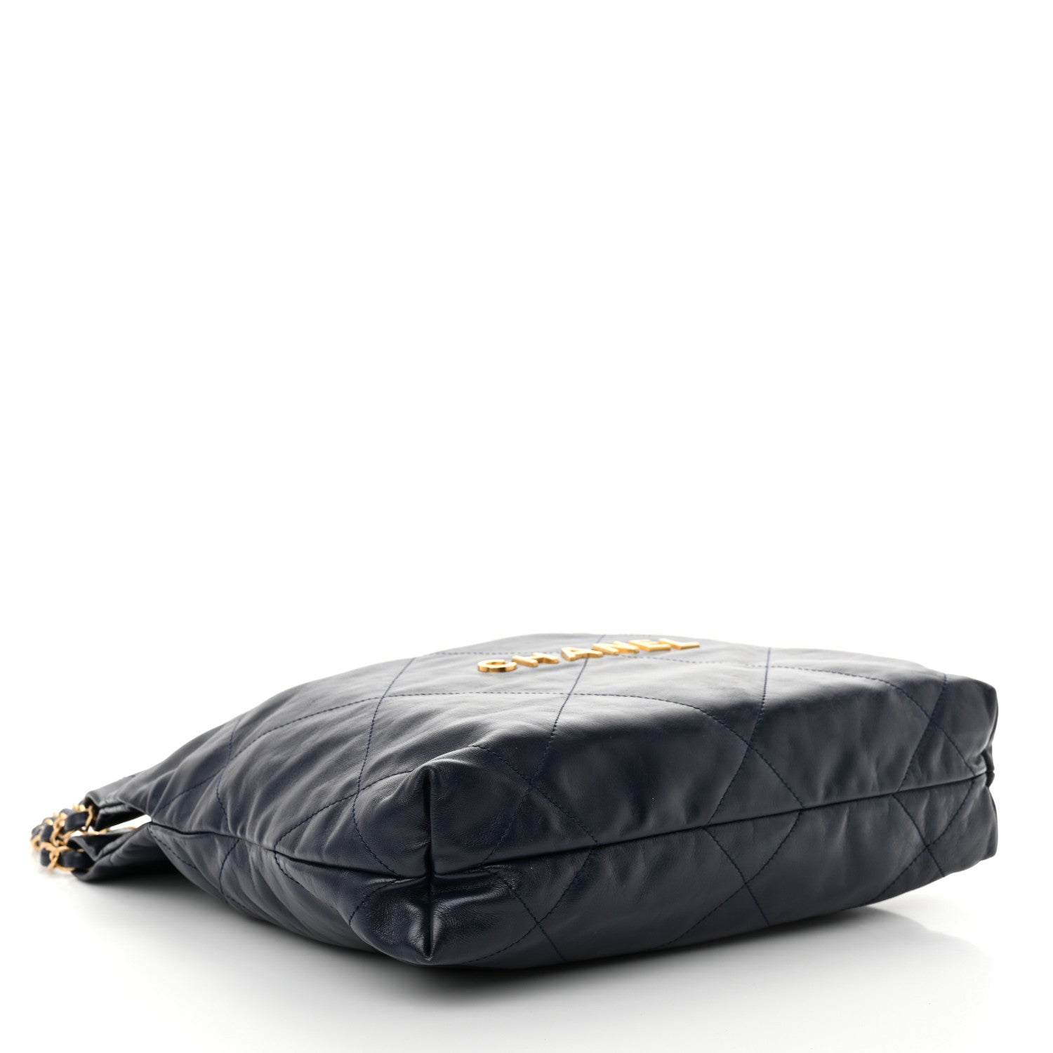 Chanel Shiny Calfskin Quilted Small Chanel 22 Navy 5 of 11