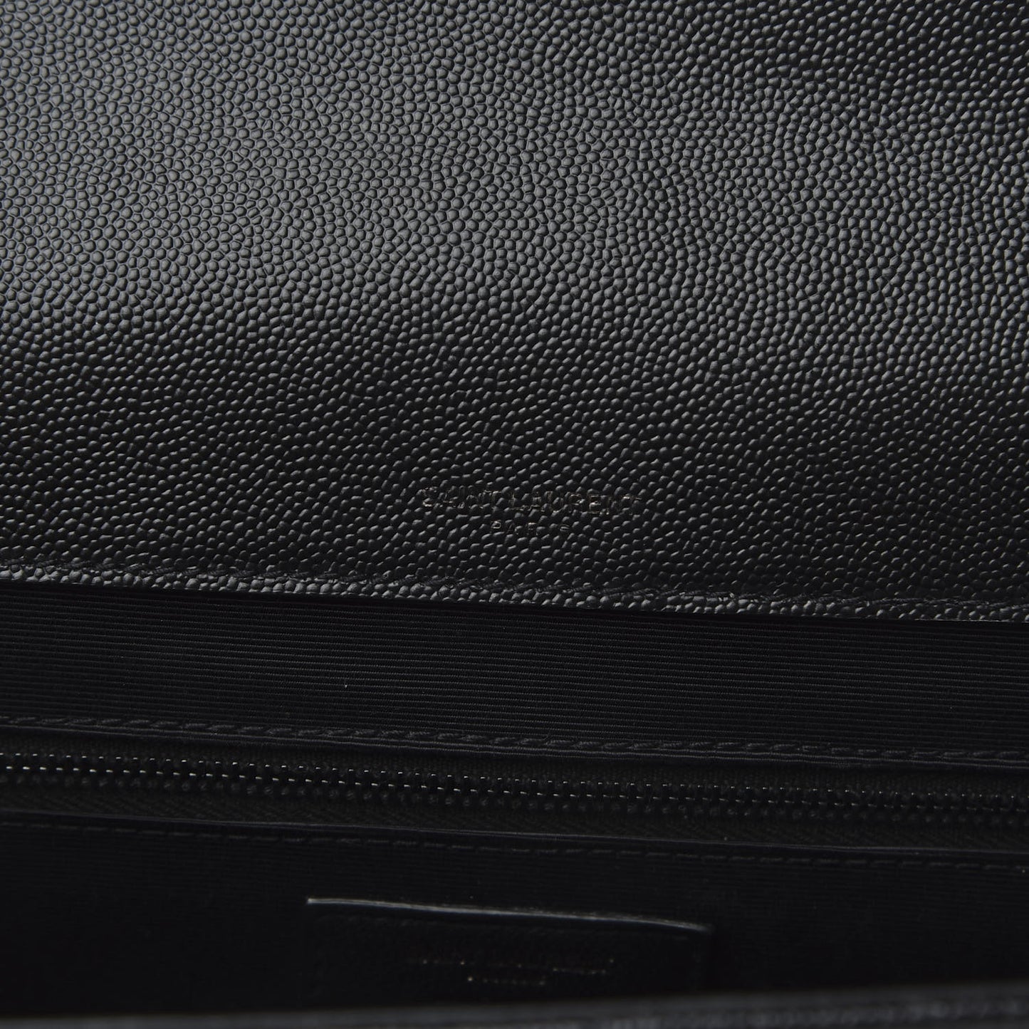 Grain De Poudre Textured Mixed Matelasse Large Triquilt Monogram Monochrome Satchel Black