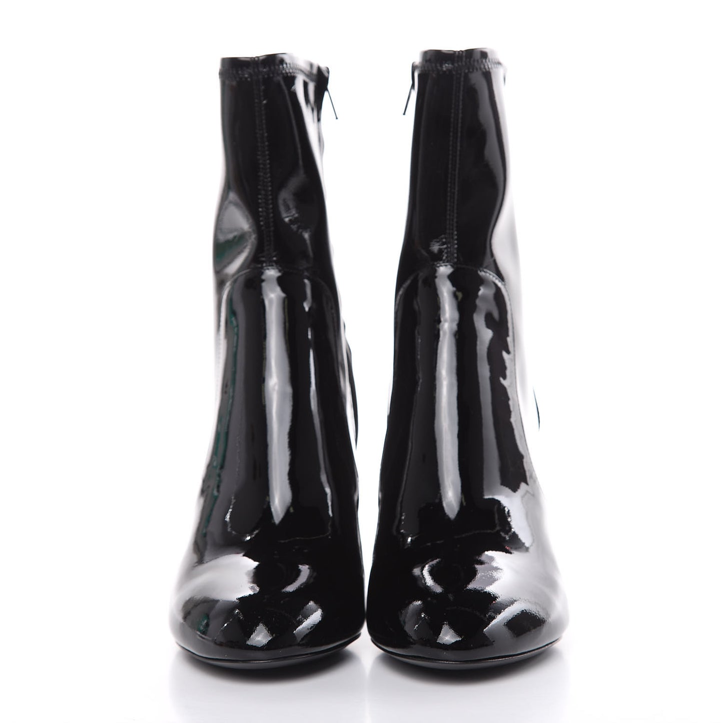 Patent Silhouette Ankle Boots 37.5 Black