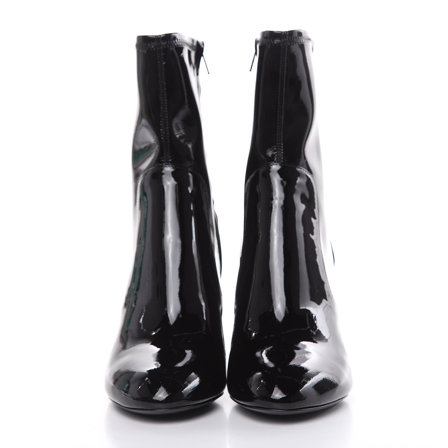 Louis Vuitton Patent Silhouette Ankle Boots 37.5 Black 2 of 7